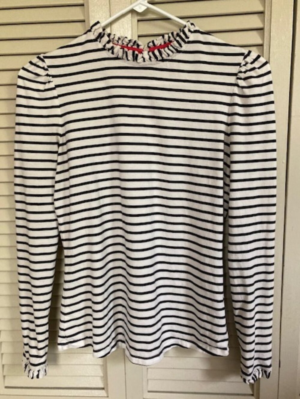 Boden supersoft frill neck shirt